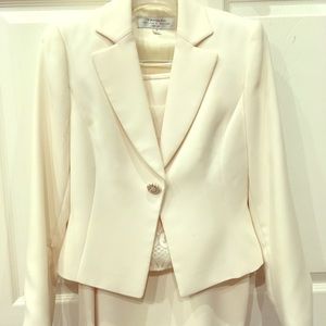 Tahari Cream 3 Piece Suit
